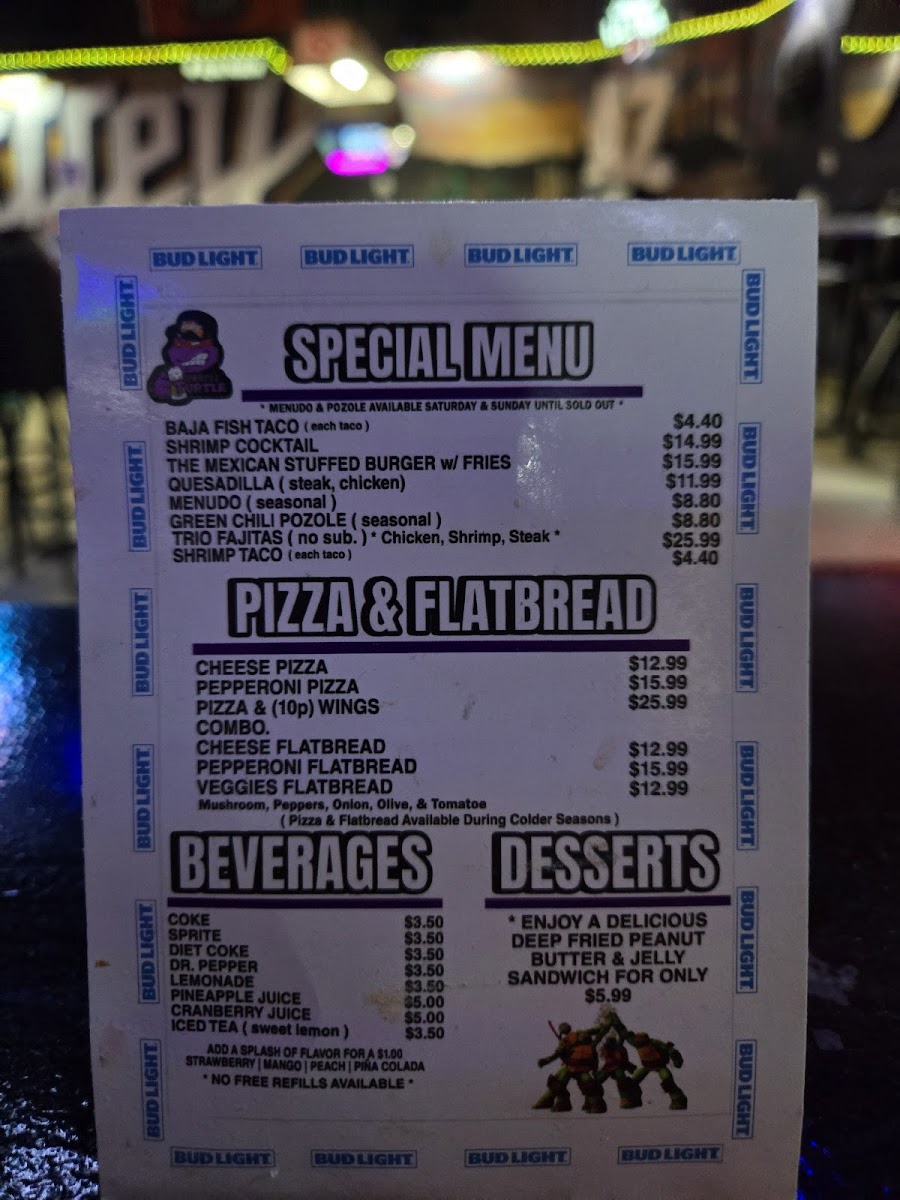 Purple Turtle Menu - Image 5