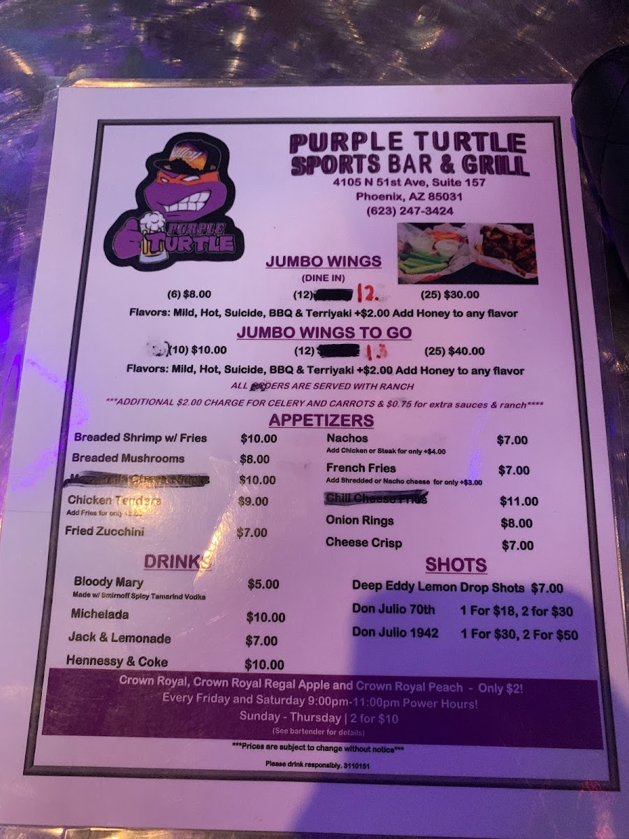Purple Turtle Menu - Image 6